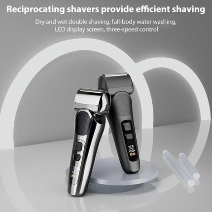 Full Body Washable LED Digital Display Reciprocating Electric Shaver - DealBuddy
