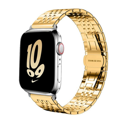 xDfind Seven-bead Solid Stainless Steel Watch Band, For Apple Watch 42 / 44 / 45 / 46 / 49mm 22mm, For Apple Watch 38 / 40 / 41 / S10 42mm 20mm - DealBuddy