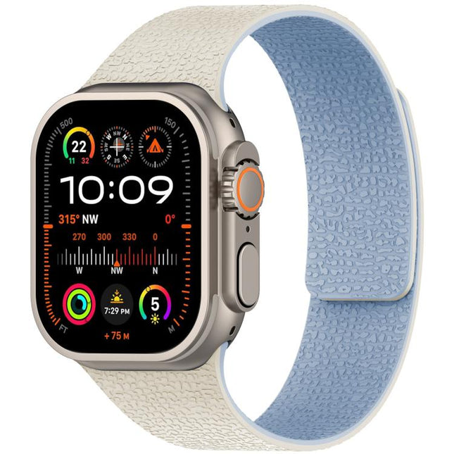 xDfind Litchi Texture Magnetic Silicone Watch Band, For Apple Watch 42 / 44 / 45 / 46 / 49mm, For Apple Watch 38 / 40 / 41 / S10 42mm - DealBuddy