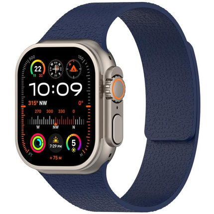 xDfind Litchi Texture Magnetic Silicone Watch Band, For Apple Watch 42 / 44 / 45 / 46 / 49mm, For Apple Watch 38 / 40 / 41 / S10 42mm - DealBuddy