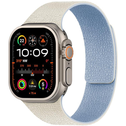 xDfind Litchi Texture Magnetic Silicone Watch Band, For Apple Watch 42 / 44 / 45 / 46 / 49mm, For Apple Watch 38 / 40 / 41 / S10 42mm - DealBuddy