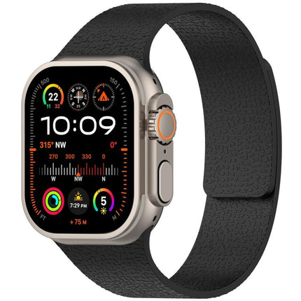 xDfind Litchi Texture Magnetic Silicone Watch Band, For Apple Watch 42 / 44 / 45 / 46 / 49mm, For Apple Watch 38 / 40 / 41 / S10 42mm - DealBuddy
