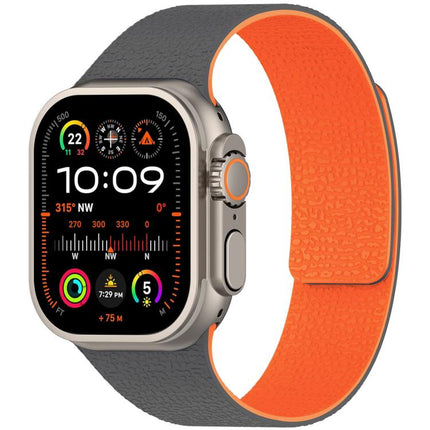 xDfind Litchi Texture Magnetic Silicone Watch Band, For Apple Watch 42 / 44 / 45 / 46 / 49mm, For Apple Watch 38 / 40 / 41 / S10 42mm - DealBuddy