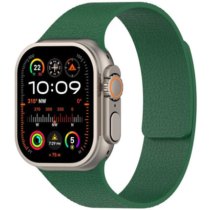 xDfind Litchi Texture Magnetic Silicone Watch Band, For Apple Watch 42 / 44 / 45 / 46 / 49mm, For Apple Watch 38 / 40 / 41 / S10 42mm - DealBuddy