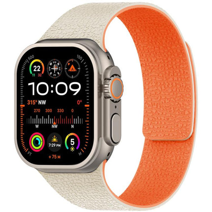 xDfind Litchi Texture Magnetic Silicone Watch Band, For Apple Watch 42 / 44 / 45 / 46 / 49mm, For Apple Watch 38 / 40 / 41 / S10 42mm - DealBuddy