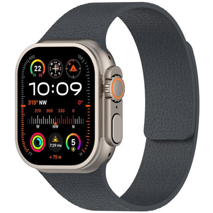 xDfind Litchi Texture Magnetic Silicone Watch Band, For Apple Watch 42 / 44 / 45 / 46 / 49mm, For Apple Watch 38 / 40 / 41 / S10 42mm - DealBuddy