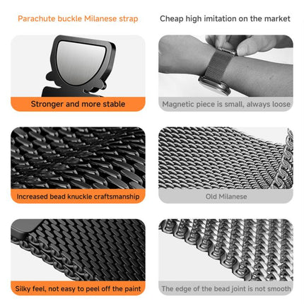 xDfind Milanese Parachute Buckle Stainless Steel Watch Band - DealBuddy