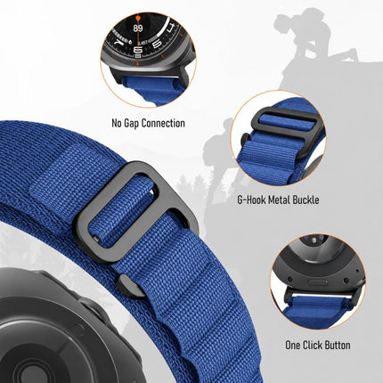 xDfind Black Buckle Loop Nylon Watch Band, For Galaxy Watch Ultra2 2026 / 2025 / 1 2024, For Galaxy Watch9 / 8 / 8 Classic - DealBuddy