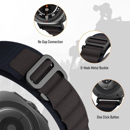 xDfind Black Buckle Loop Nylon Watch Band, For Samsung Galaxy Watch Ultra 47mm / Ultra 2025, For Samsung Galaxy Watch8 / 8 Classic - DealBuddy
