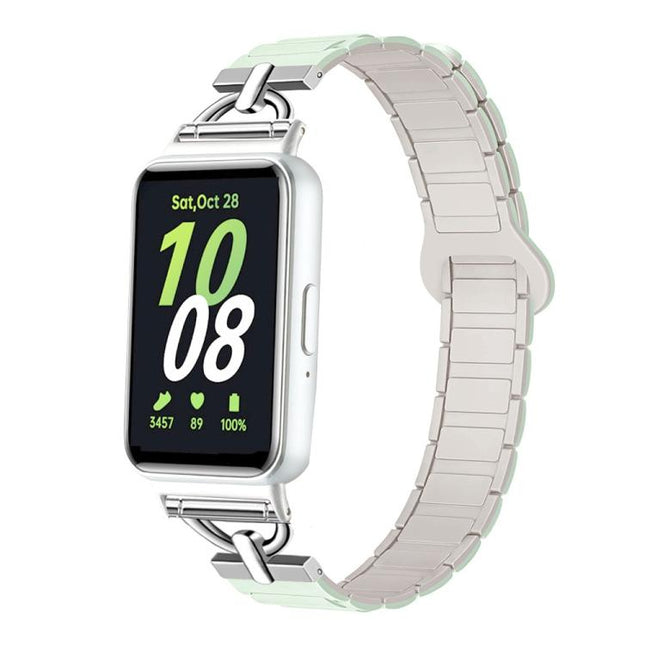 D-shaped Tri-beads Magnetic Silicone Watch Band, For Samsung Galaxy Fit3 - DealBuddy