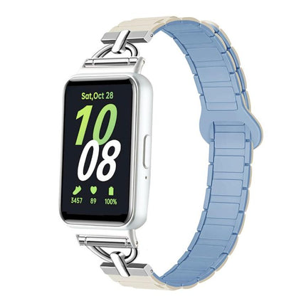 D-shaped Tri-beads Magnetic Silicone Watch Band, For Samsung Galaxy Fit3 - DealBuddy
