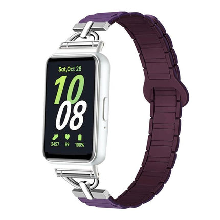 D-shaped Tri-beads Magnetic Silicone Watch Band, For Samsung Galaxy Fit3 - DealBuddy