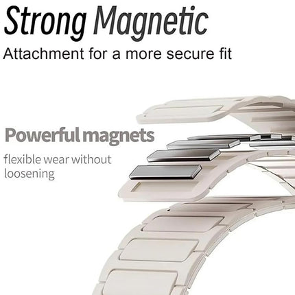 D-shaped Tri-beads Magnetic Silicone Watch Band