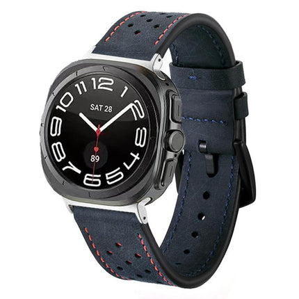 Hole Retro Leather Watch Band, For Samsung Galaxy Watch Ultra 47mm / Ultra 2025 - DealBuddy