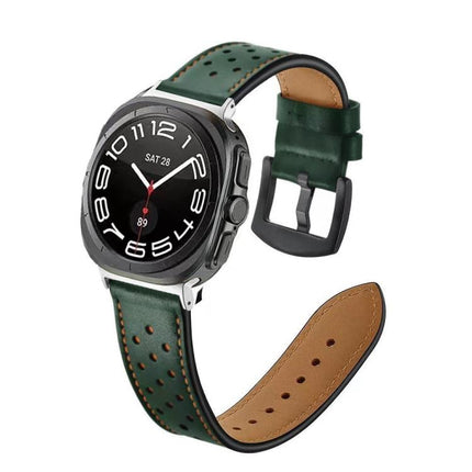 Hole Retro Leather Watch Band