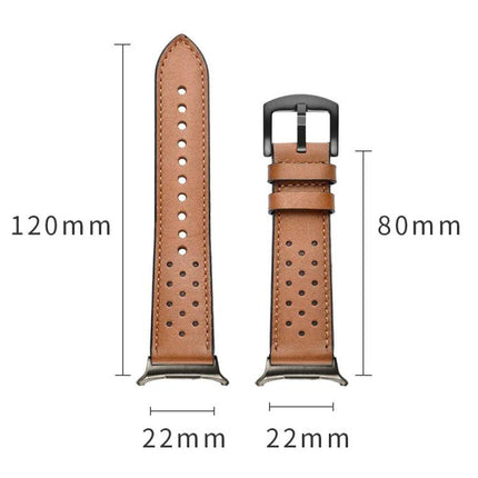 Hole Retro Leather Watch Band, For Samsung Galaxy Watch Ultra 47mm / Ultra 2025 - DealBuddy