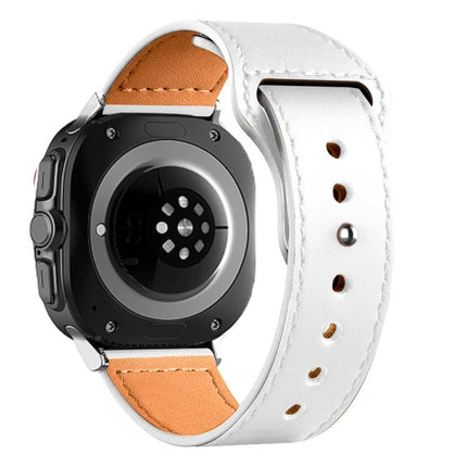 Rivet Reverse Buckle Leather Watch Band