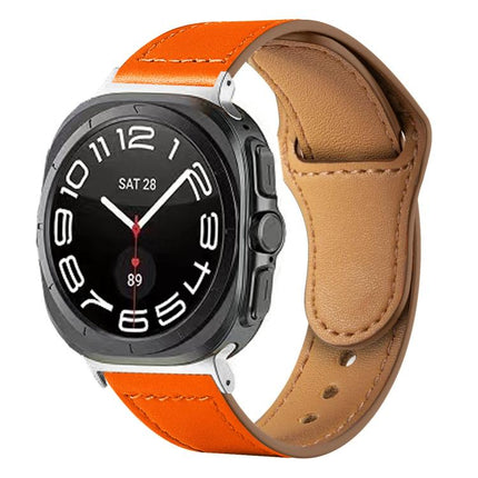 Rivet Reverse Buckle Leather Watch Band