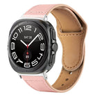 Rivet Reverse Buckle Leather Watch Band