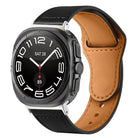 Rivet Reverse Buckle Leather Watch Band
