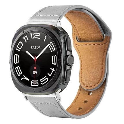 Rivet Reverse Buckle Leather Watch Band