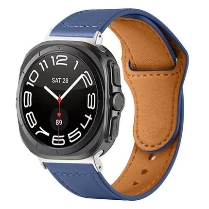Rivet Reverse Buckle Leather Watch Band