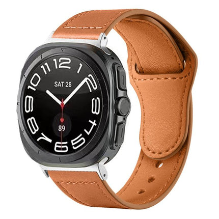 Rivet Reverse Buckle Leather Watch Band