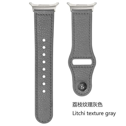 Rivet Reverse Buckle Leather Watch Band