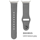 Rivet Reverse Buckle Leather Watch Band