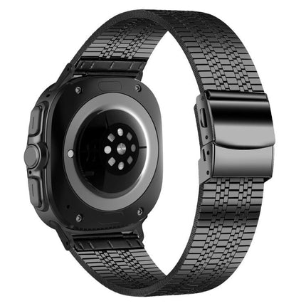 Turtle Buckle Five Beads Stainless Steel Watch Band