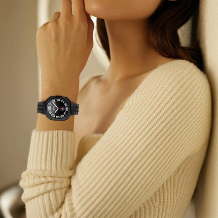 Turtle Buckle Five Beads Stainless Steel Watch Band