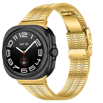 Turtle Buckle Five Beads Stainless Steel Watch Band