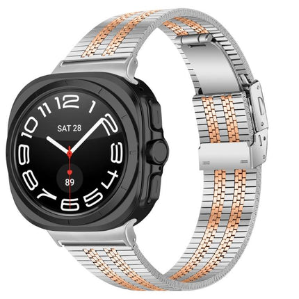 Turtle Buckle Five Beads Stainless Steel Watch Band, For Samsung Galaxy Watch Ultra 47mm / Ultra 2025 - DealBuddy