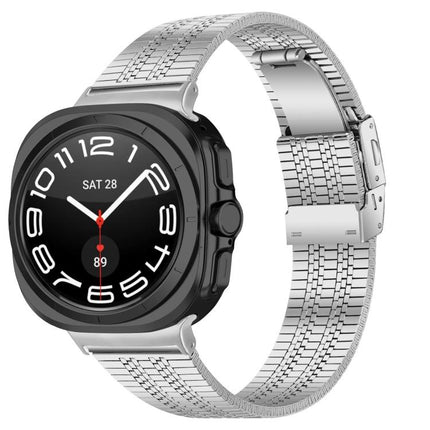 Turtle Buckle Five Beads Stainless Steel Watch Band