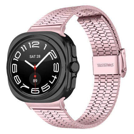 Seven Beads Buckle Stainless Steel Watch Band