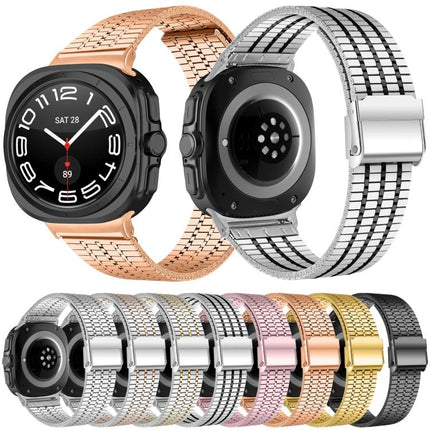 Seven Beads Buckle Stainless Steel Watch Band