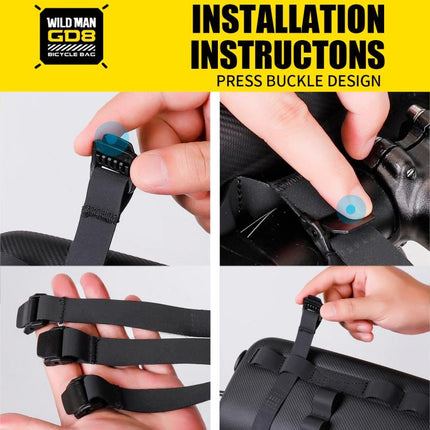 WILD MAN GD8 Mountain Bicycle EVA Hard Shell Handlebar Bag - DealBuddy