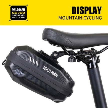 WILD MAN GD700 Mountain Bicycle EVA Hard Shell Bag Bike Seat Bag - DealBuddy