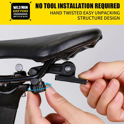 WILD MAN GD700 Mountain Bicycle EVA Hard Shell Bag Bike Seat Bag - DealBuddy