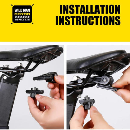 WILD MAN GD700 Mountain Bicycle EVA Hard Shell Bag Bike Seat Bag - DealBuddy