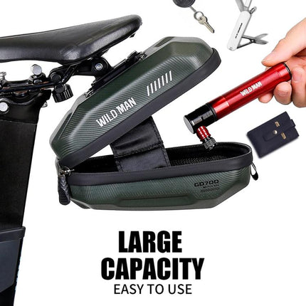 WILD MAN GD700 Mountain Bicycle EVA Hard Shell Bag Bike Seat Bag - DealBuddy