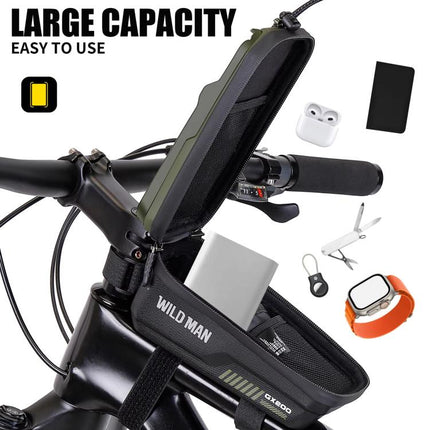 WILD MAN GX200 Mountain Bicycle EVA Hard Shell Bag Bike Front Fixing bracket - DealBuddy
