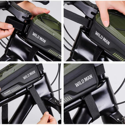 WILD MAN GX200 Mountain Bicycle EVA Hard Shell Bag Bike Front Fixing bracket, GX200 - DealBuddy