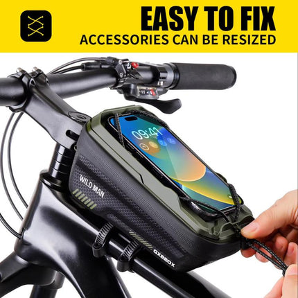 WILD MAN GX220X Mountain Bicycle EVA Hard Shell Bag Bike Front Quick Release Bracket - DealBuddy