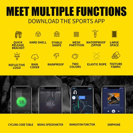 WILD MAN GX220X Mountain Bicycle EVA Hard Shell Bag Bike Front Quick Release Bracket - DealBuddy