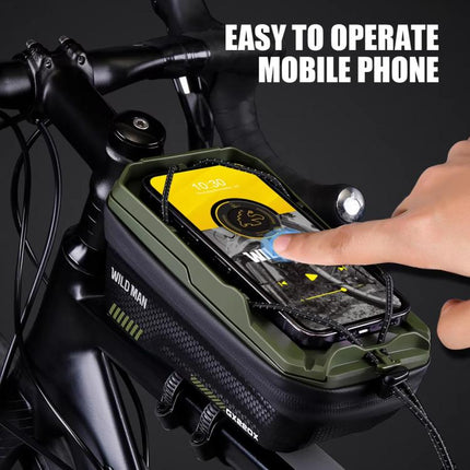 WILD MAN GX220X Mountain Bicycle EVA Hard Shell Bag Bike Front Quick Release Bracket - DealBuddy