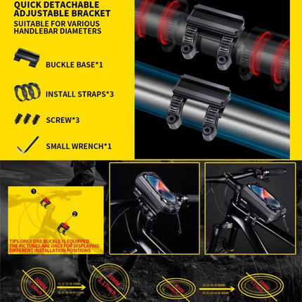 WILD MAN GX220X Mountain Bicycle EVA Hard Shell Bag Bike Front Quick Release Bracket - DealBuddy