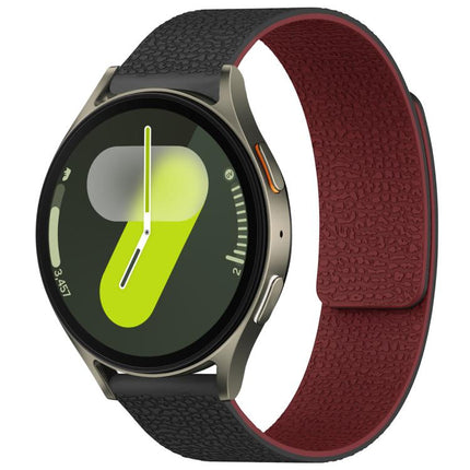 xDfind Litchi Texture Magnetic Silicone Watch Band, For Samsung Galaxy Watch Ultra/Ultra 2025, For Samsung Galaxy Watch8 / 8 Classic, For Samsung Galaxy Watch 7 / 6 / 5 / FE, For Samsung Galaxy Fit3 SM-R390 - DealBuddy