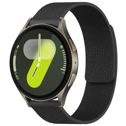 xDfind Litchi Texture Magnetic Silicone Watch Band, For Samsung Galaxy Watch Ultra/Ultra 2025, For Samsung Galaxy Watch8 / 8 Classic, For Samsung Galaxy Watch 7 / 6 / 5 / FE, For Samsung Galaxy Fit3 SM-R390 - DealBuddy