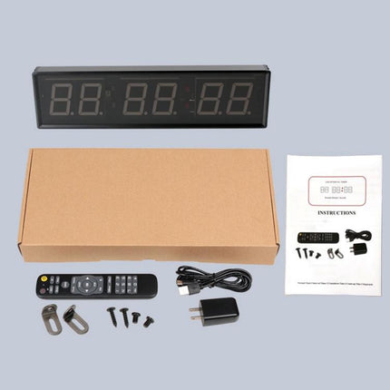 KYX--0018 Aluminum Alloy Shell 1.8 inch 6-digit LED Sports Fitness Multi-function Timer